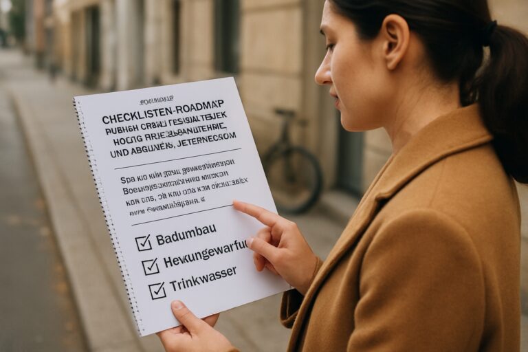 Checklisten-Roadmap für barrierearmes Sanieren, wartungsfeste Haustechnik und gesundes Unterwegssein